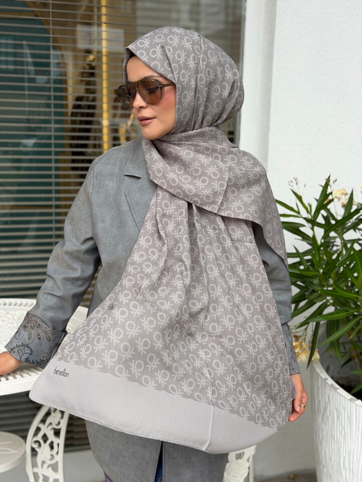BENETTON ELEGANTE UNO ŞAL YENİ GRİ