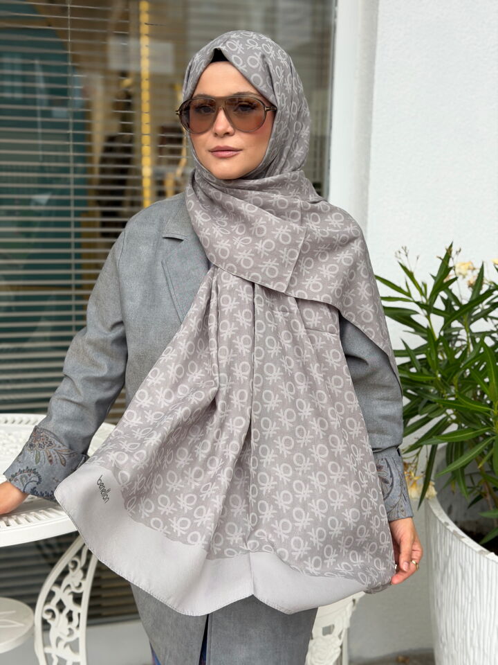 BENETTON ELEGANTE UNO ŞAL YENİ GRİ