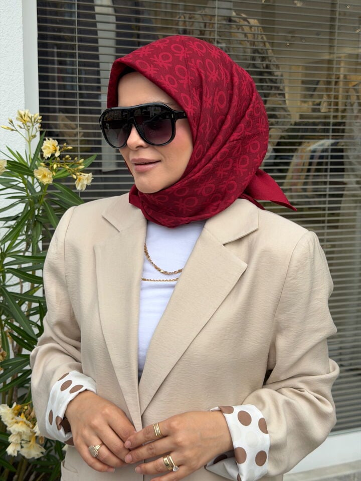 BENETTON ELEGANTE UNO EŞARP AÇIK BORDO