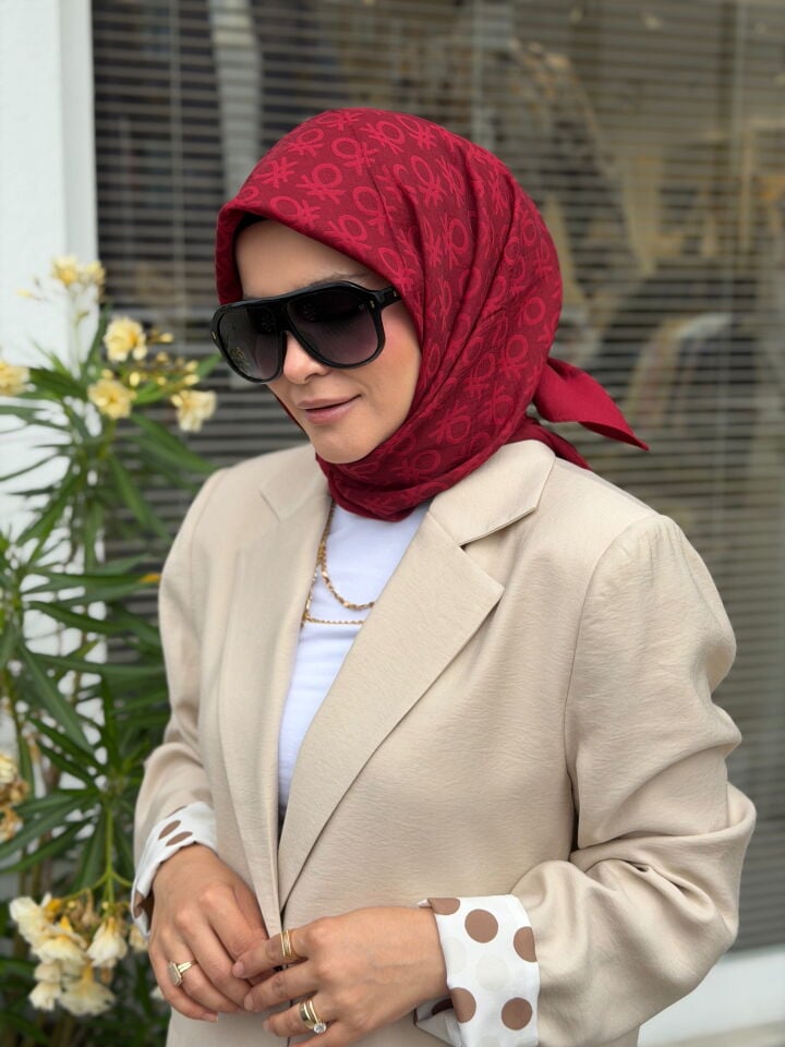 BENETTON ELEGANTE UNO EŞARP AÇIK BORDO