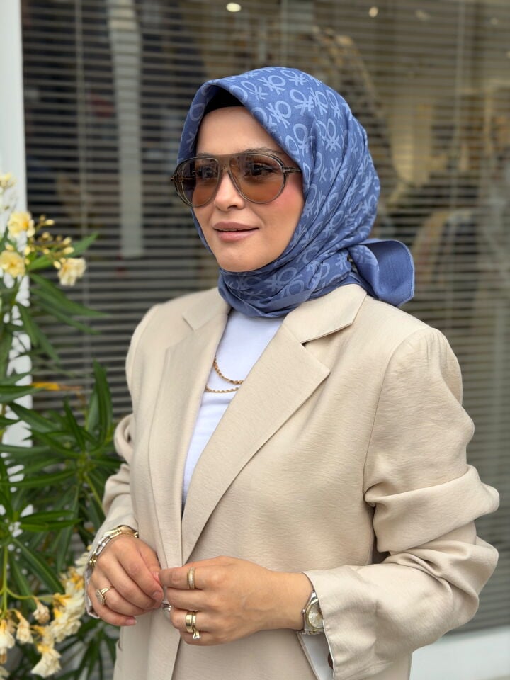 BENETTON ELEGANTE UNO EŞARP İNDİGO