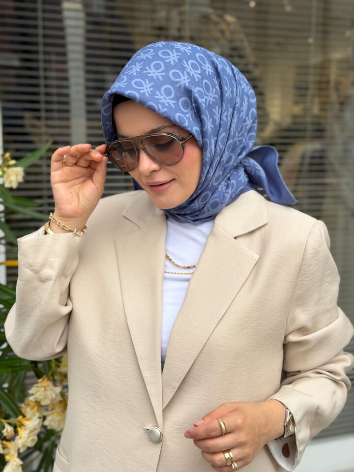 BENETTON ELEGANTE UNO EŞARP İNDİGO