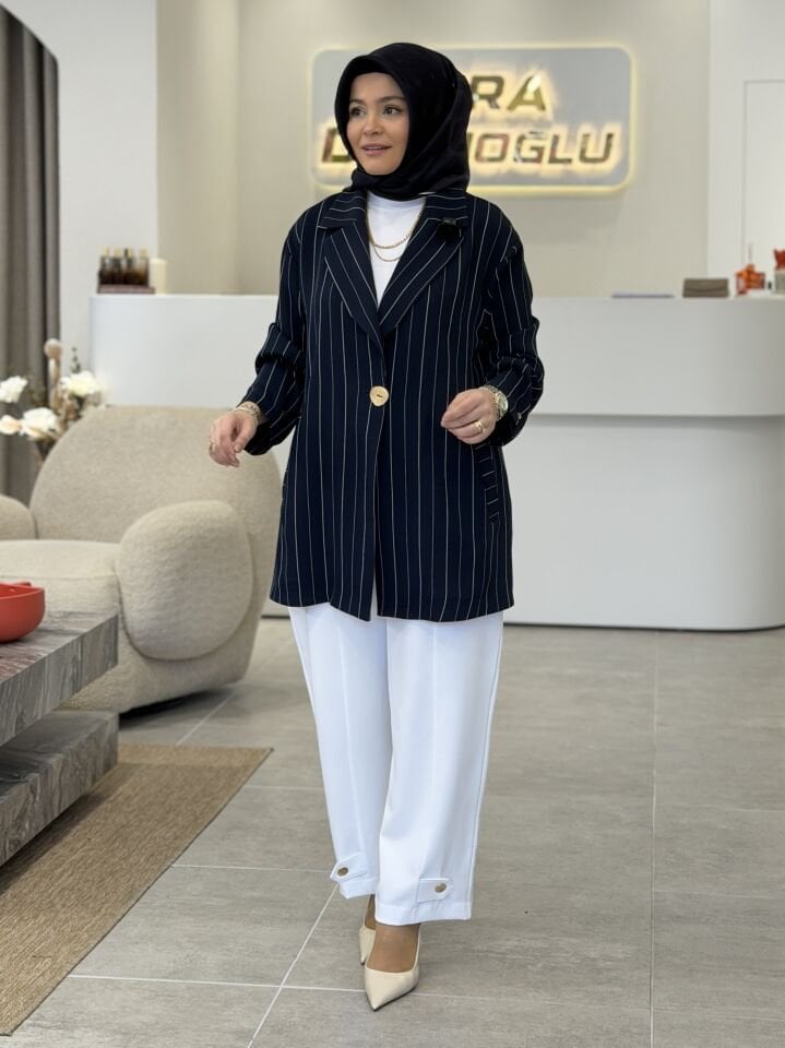 ARMİNE TREND CEKETLİ PANTOLONLU TAKIM