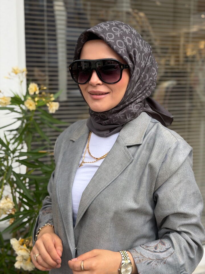 BENETTON ELEGANTE UNO EŞARP KOYU ANTRASİT