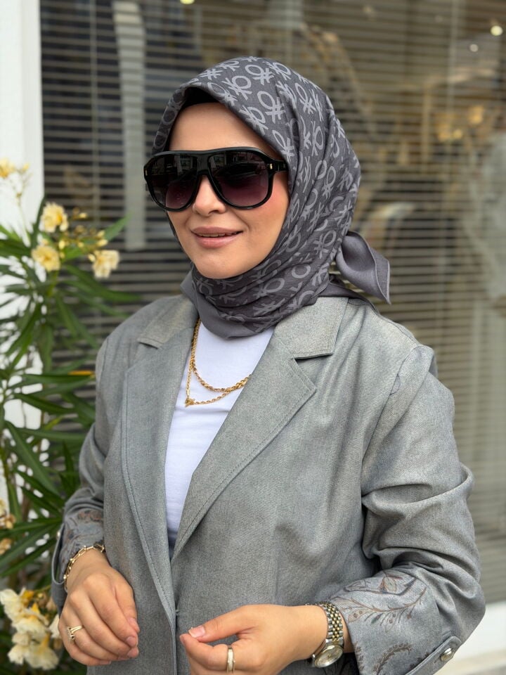 BENETTON ELEGANTE UNO EŞARP KADİFE GRİ