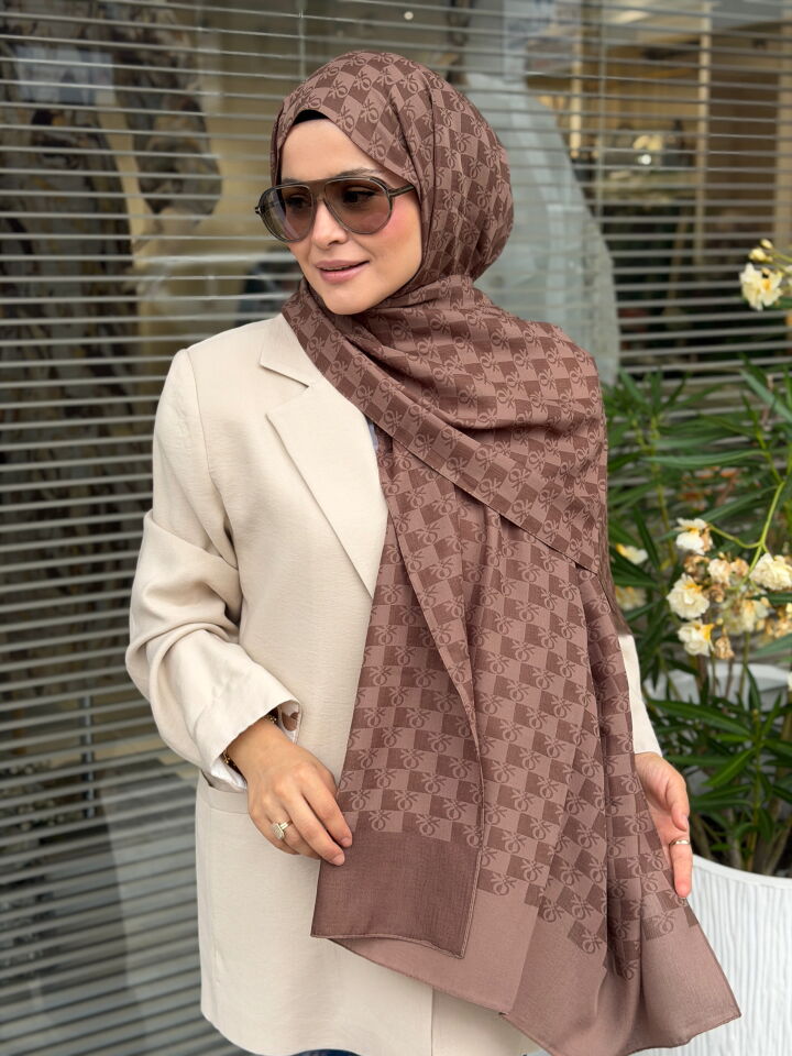 BENETTON ELEGANTE TRE ŞAL KOYU KAHVE