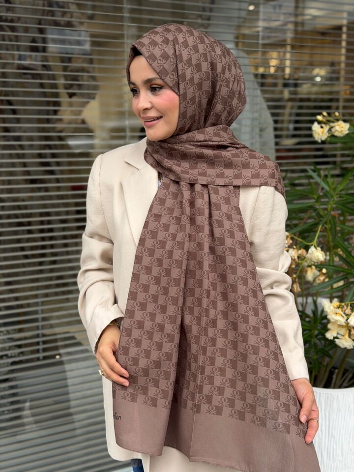 BENETTON ELEGANTE TRE ŞAL AÇIK KAHVE