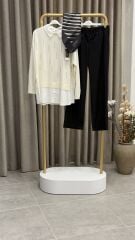 TIĞ TRİKO BONCUK İŞLEMELİ GÖMLEK DETAYLI TUNİK