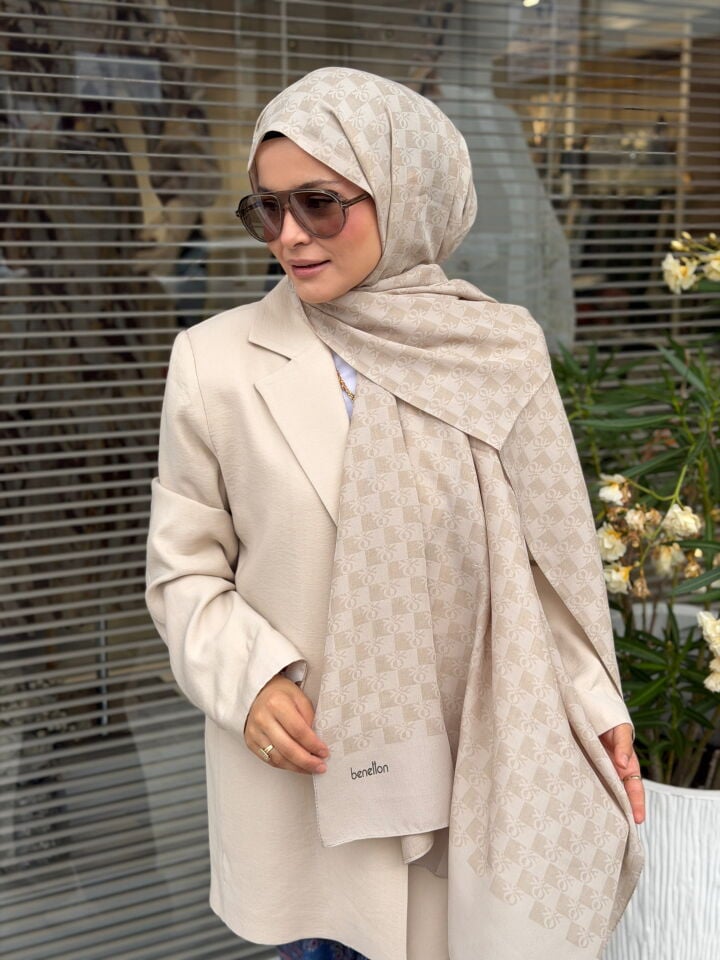 BENETTON ELEGANTE TRE ŞAL BEJ