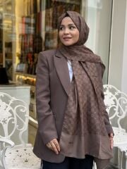 AKER ELEGANCE MONOGRAM ŞAL