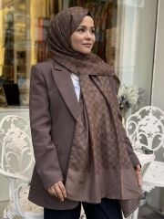 AKER ELEGANCE MONOGRAM ŞAL