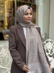 AKER ELEGANCE MONOGRAM ŞAL