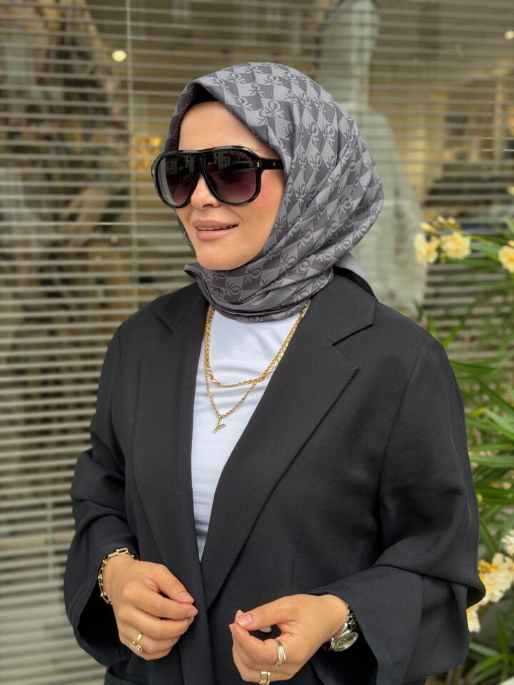 BENETTON ELEGANTE TRE EŞARP KADİFE GRİ