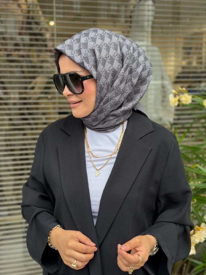 BENETTON ELEGANTE TRE EŞARP KADİFE GRİ
