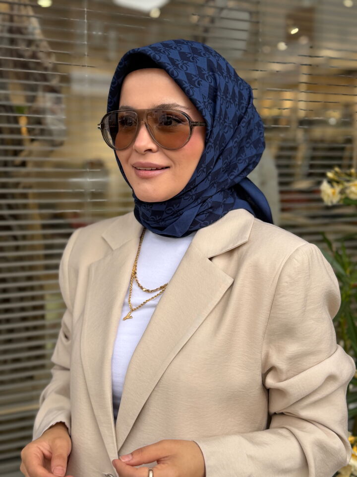 BENETTON ELEGANTE TRE EŞARP LACİVERT