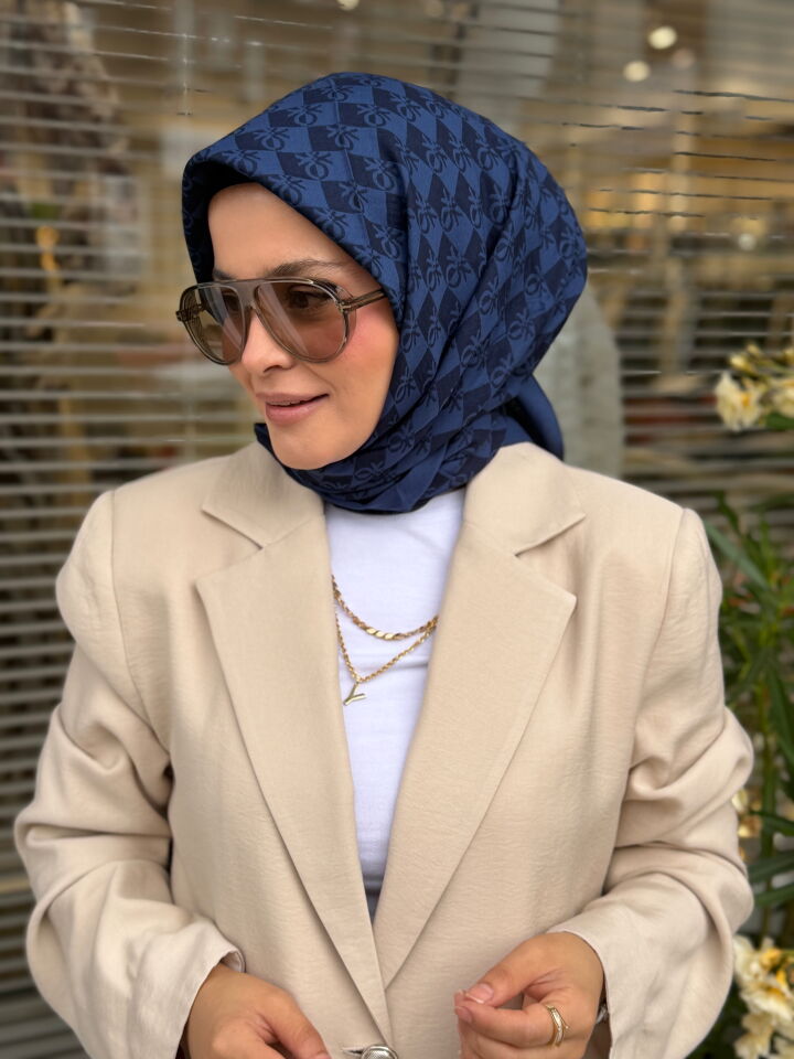 BENETTON ELEGANTE TRE EŞARP LACİVERT