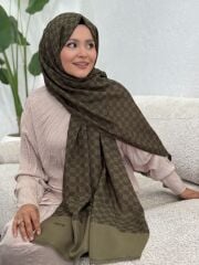 AKER ELEGANCE MONOGRAM ŞAL