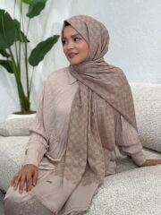 AKER ELEGANCE MONOGRAM ŞAL