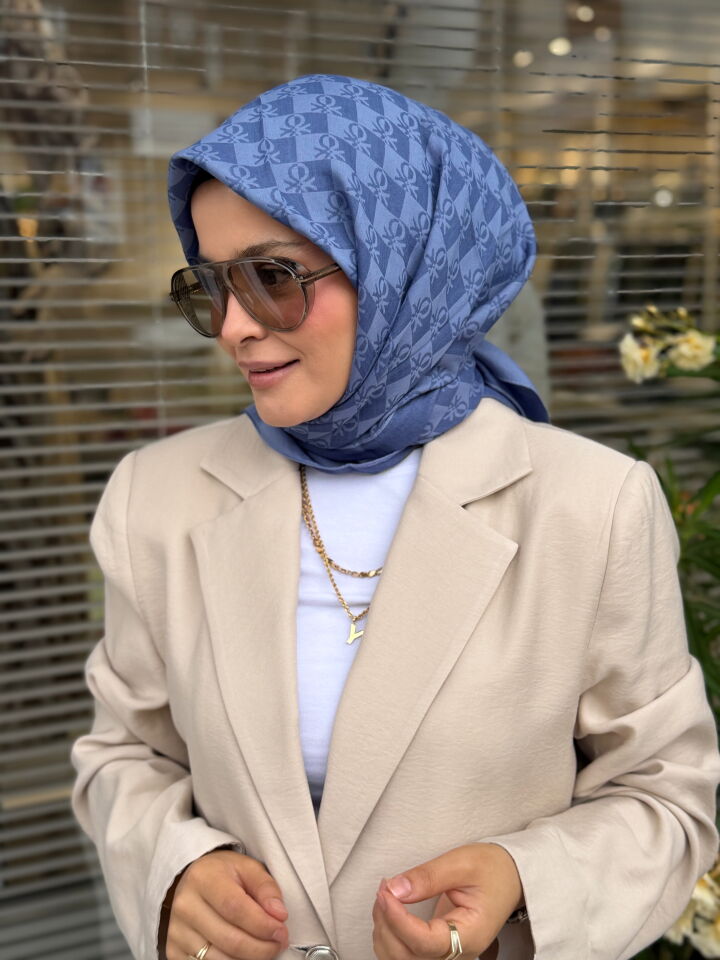 BENETTON ELEGANTE TRE EŞARP İNDİGO